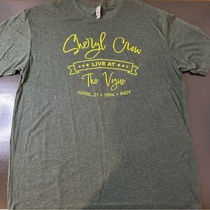 Sheryl Crow Concert Green Crew Neck T-Shirt XL